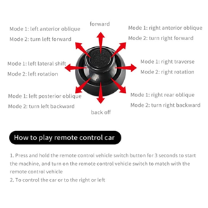  ماشین کنترلی شارژی دو حالته آبی RC Car Remote Control Double-Sided 2.4G -اسباب بازی